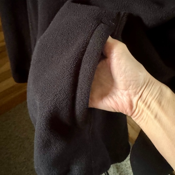 Croft & Barrow Men's Black Quarter Zip Fleece Pullover Large Soft Warm Fall EUC - Picture 4 of 8